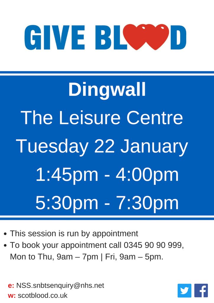 Dingwall give blood